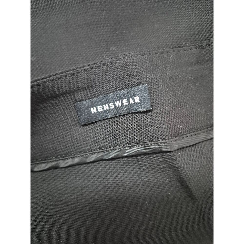 NWOT Lafayette 148 New York Menswear Black Wool Elastane Wide Leg Pants Sz 16 - Picture 6 of 7